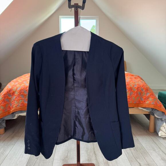 Navy blue tailored blazer tailored jacket - Picture 1 of 2